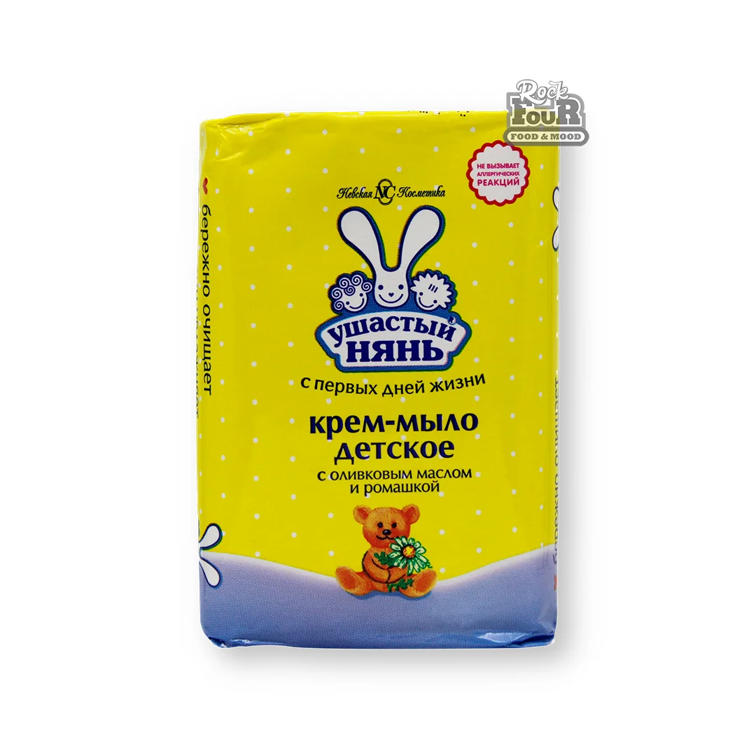 Cream soap for children with olive oil and chamomile "Ushastiy Nyan" 90g